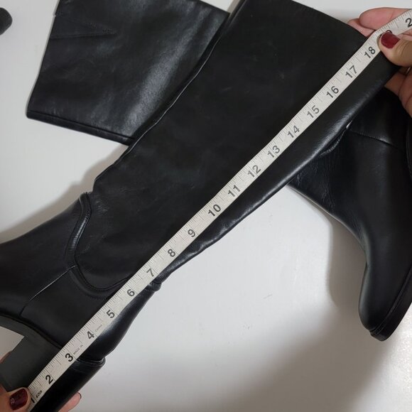 NEW Vince Fabian Knee High Boots Womens 8 Black Chic Contemporary Boho Chic - Picture 9 of 10